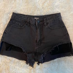 BDG black jean shorts